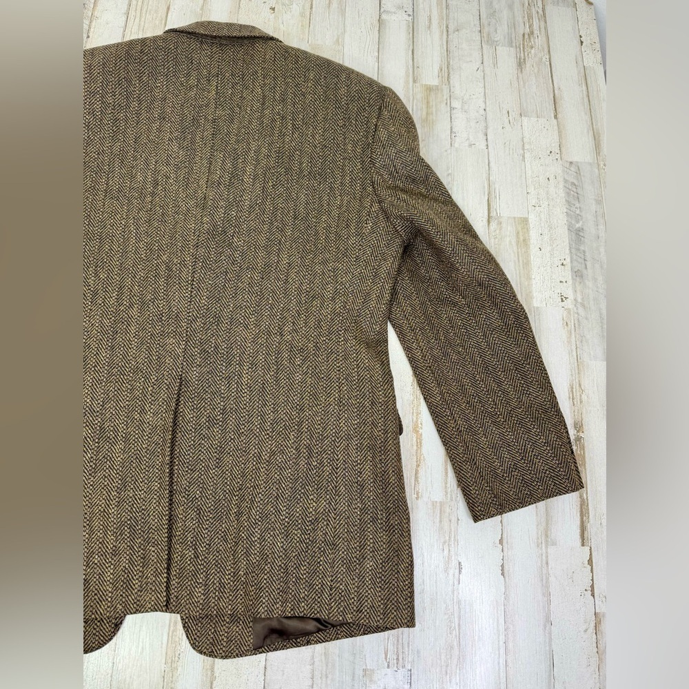 Stafford Vintage Tweed Blazer Men's 42R Classic Fit Wool & Lambswool Herringbone - Picture 7 of 12